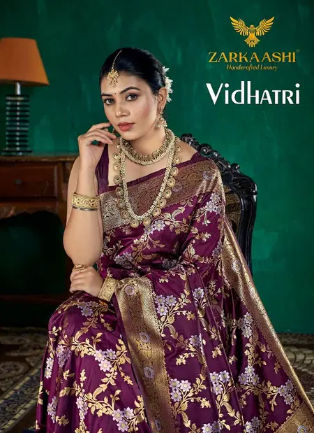Vidhatri By Zarkaashi Katan Silk Occasion Wear Saree Orders In India